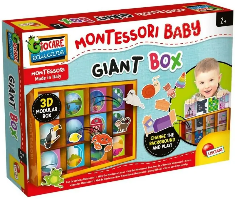Baby super box - scatola ricca di giochi educativi montessoriani